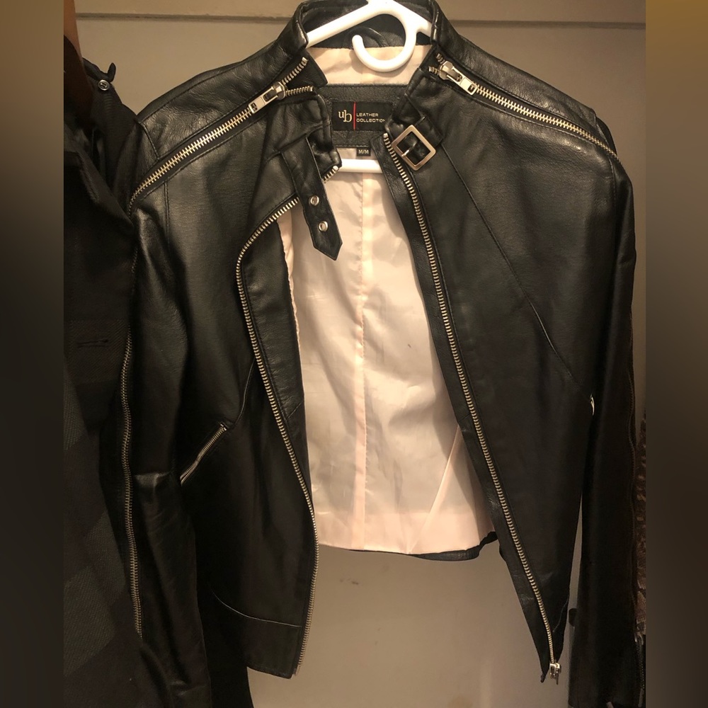 UB Leather Collection Black Leather Jacket in Medium